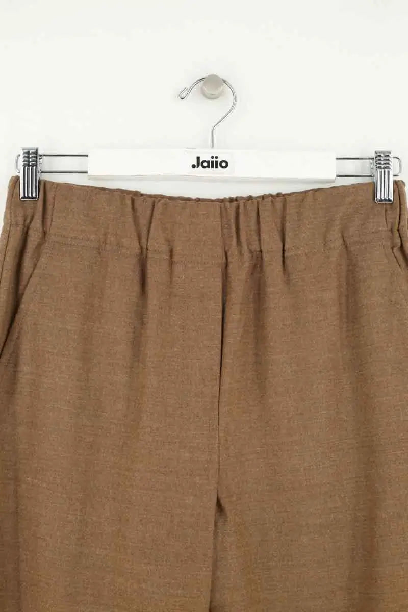 Pantalon droit Max Mara Marron en Laine