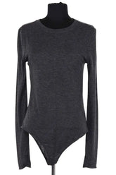 Body Zadig & Voltaire Anthracite en Laine, taille M - Seconde Main