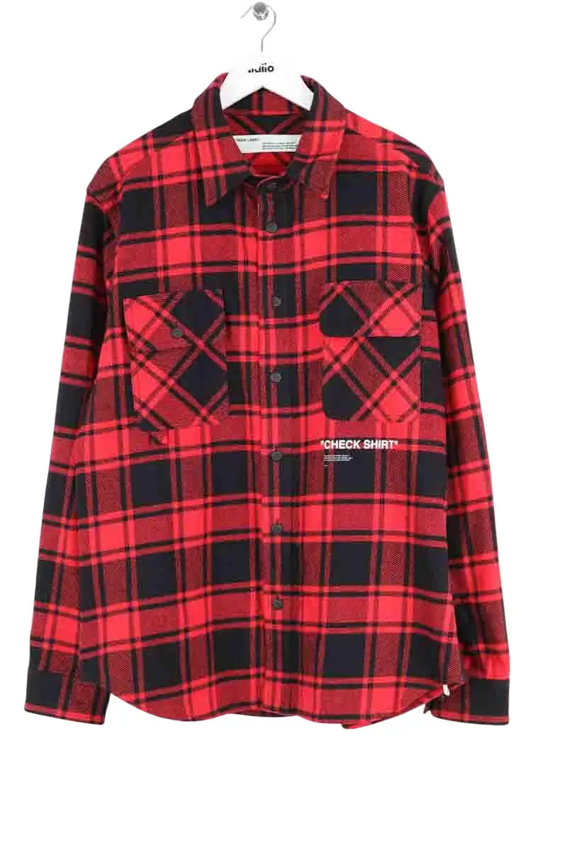 Veste Off White Rouge en Coton, taille L - Seconde Main