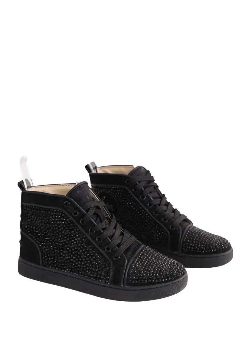 Baskets montantes Christian Louboutin Noir en Velours