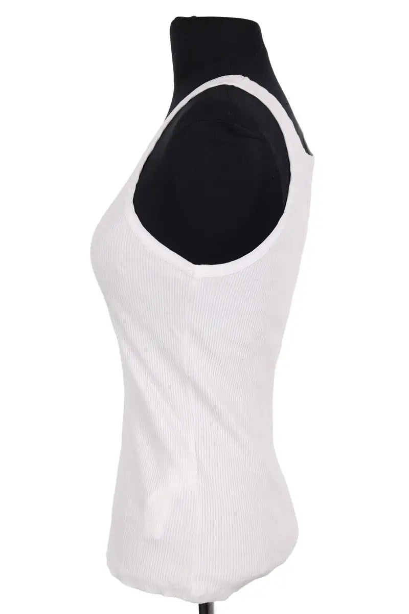 Top sans manche Sandro Blanc en Coton