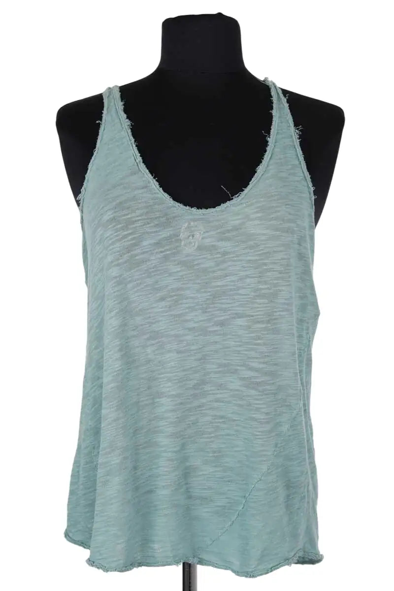 Top sans manche Zadig & Voltaire Kaki en Lin, taille M - Seconde Main
