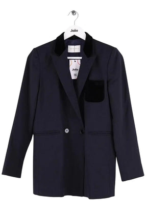 Blazer Sandro Marine en Synthétique, taille S - Seconde Main
