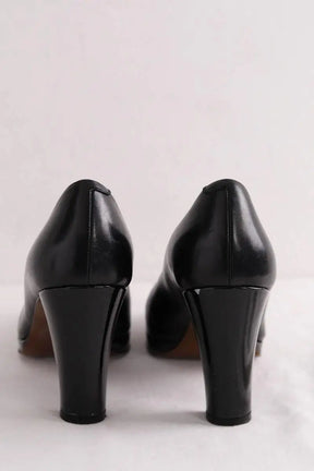 Talons Carel Noir en Cuir