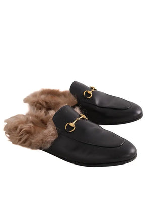 Mules Gucci Noir en Cuir