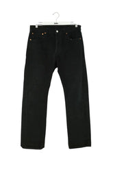 Jean droit Levi's 501 Noir en Coton, taille M - Seconde Main