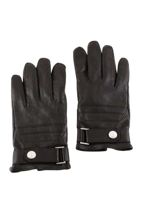 Gants Boss Noir en Cuir, taille M - Seconde Main