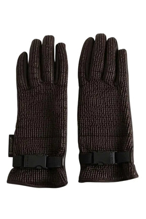 Gants Moncler Marron en Cuir, taille S - Seconde Main
