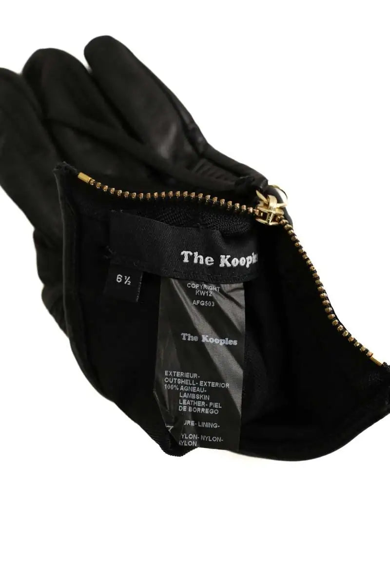 Gants The Kooples Noir en Cuir