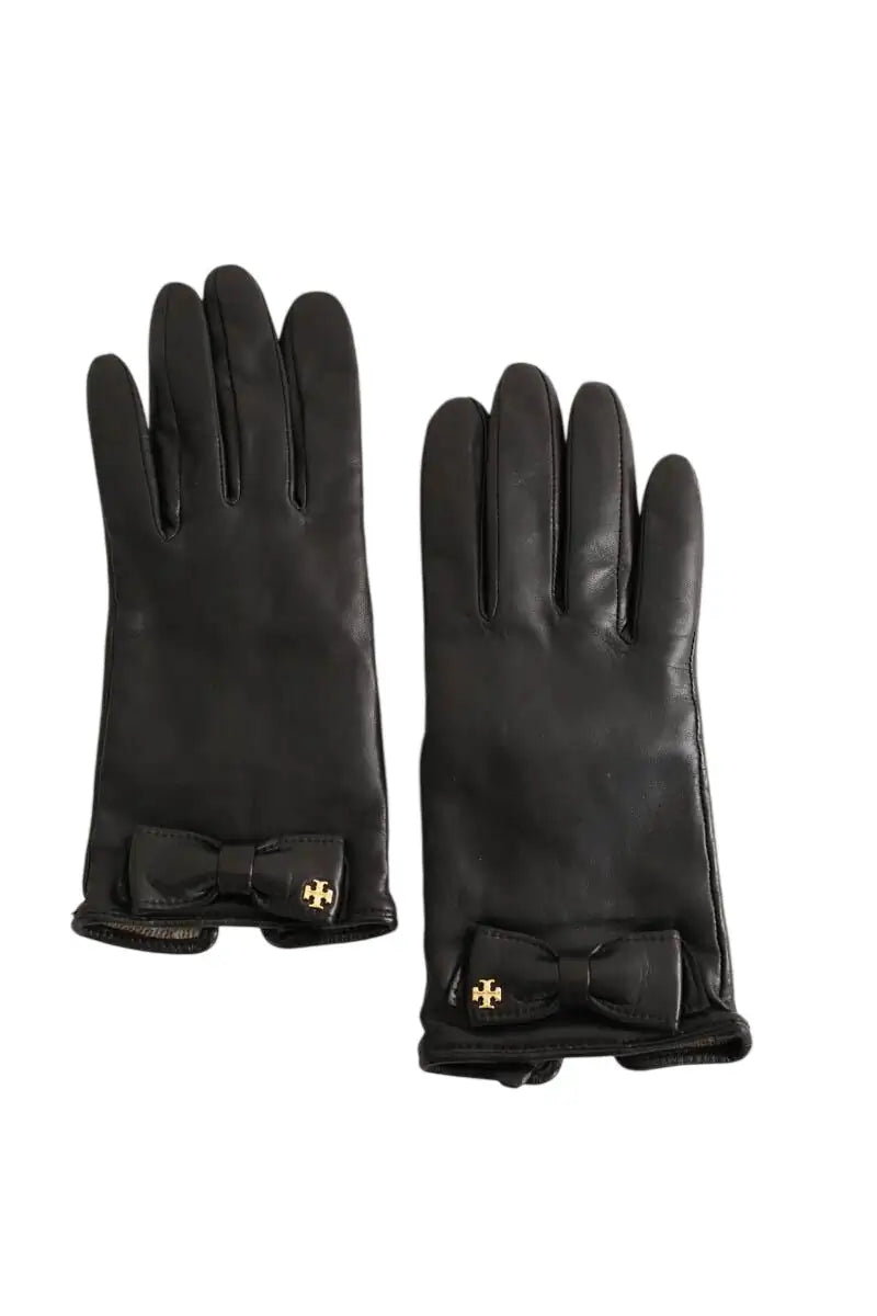 Gants Tory Burch Noir en Cuir, taille S - Seconde Main