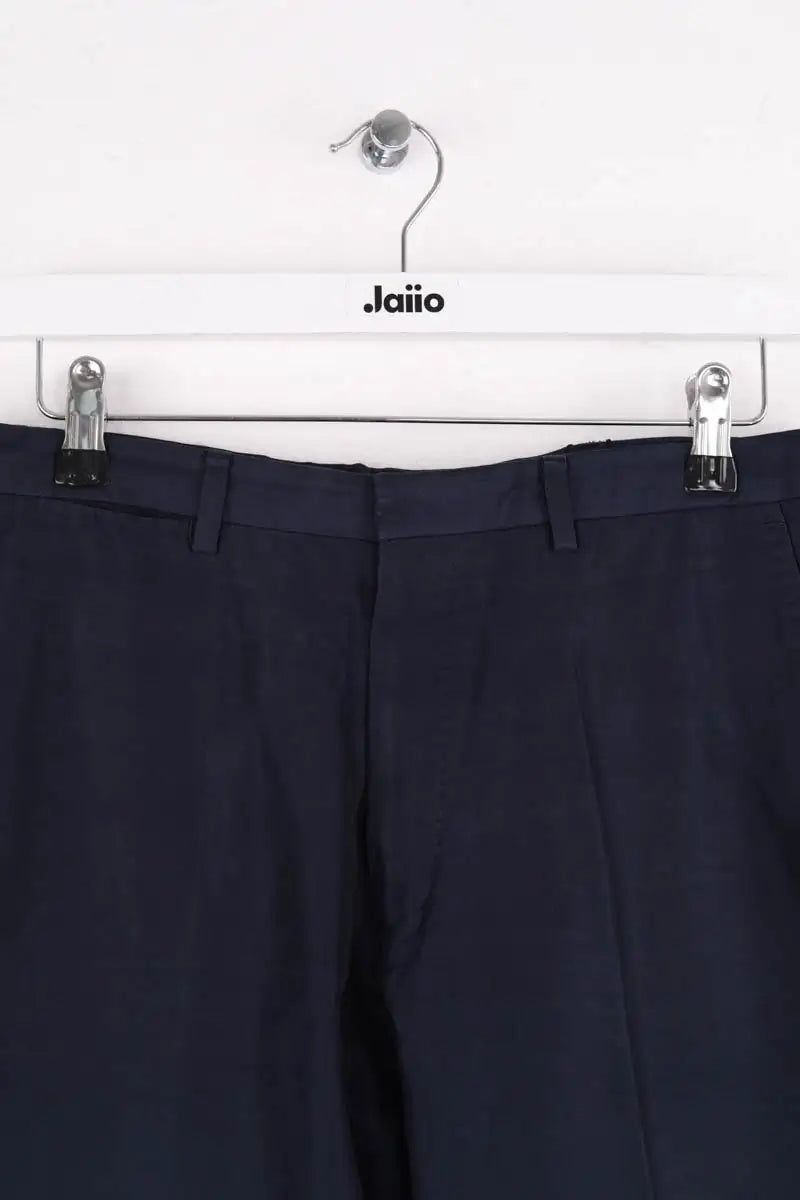 Pantalon droit Dries Van Noten Marine en Coton