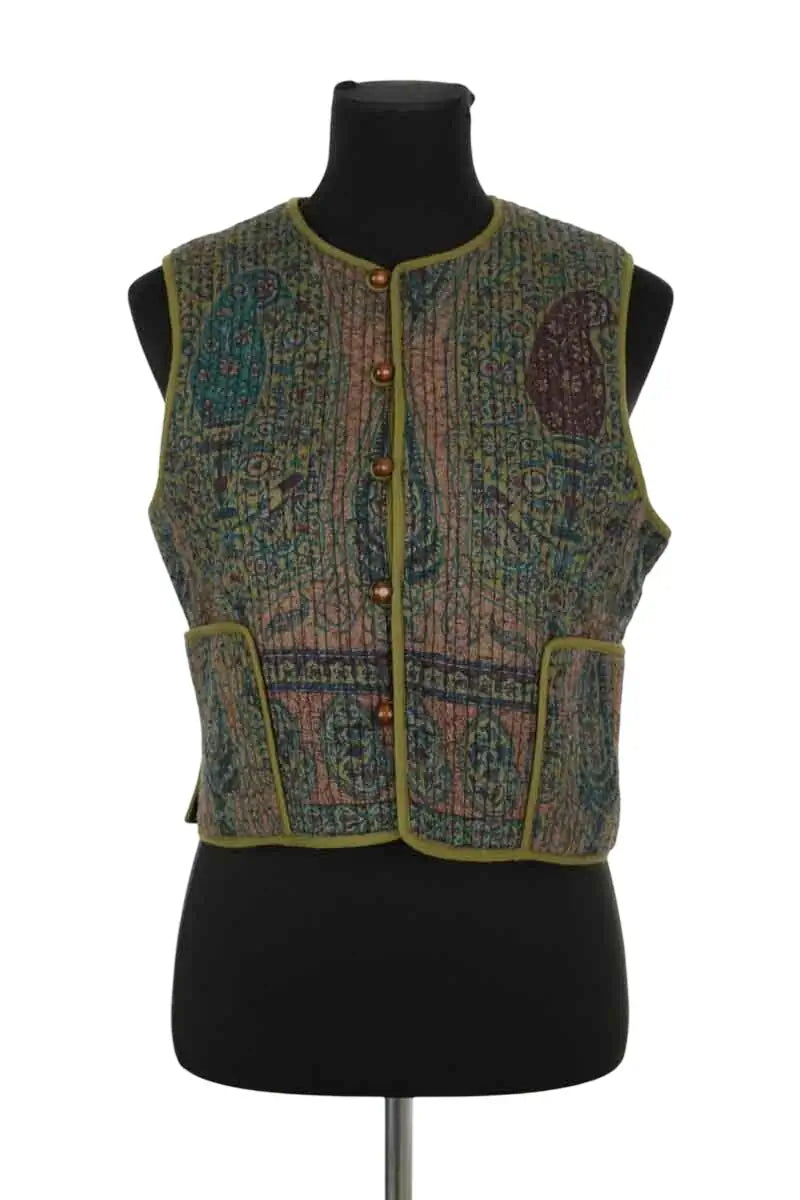 Gilet Antik Batik Kaki en Coton, taille L - Seconde Main