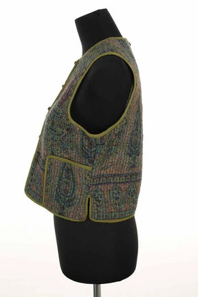 Gilet Antik Batik Kaki en Coton