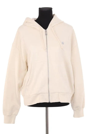 Gilet Carhartt Hooded casey jacket Ecru en Coton, taille M - Seconde Main