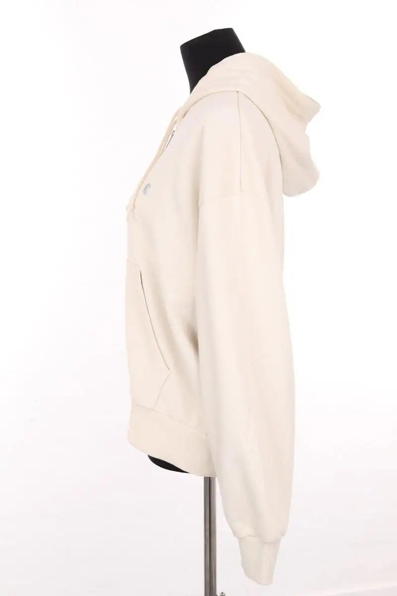 Gilet Carhartt Hooded casey jacket Ecru en Coton