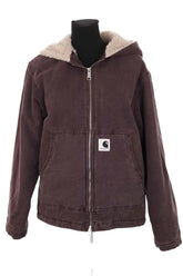 Gilet Carhartt Hooded jacket Marron en Synthétique, taille XS - Seconde Main