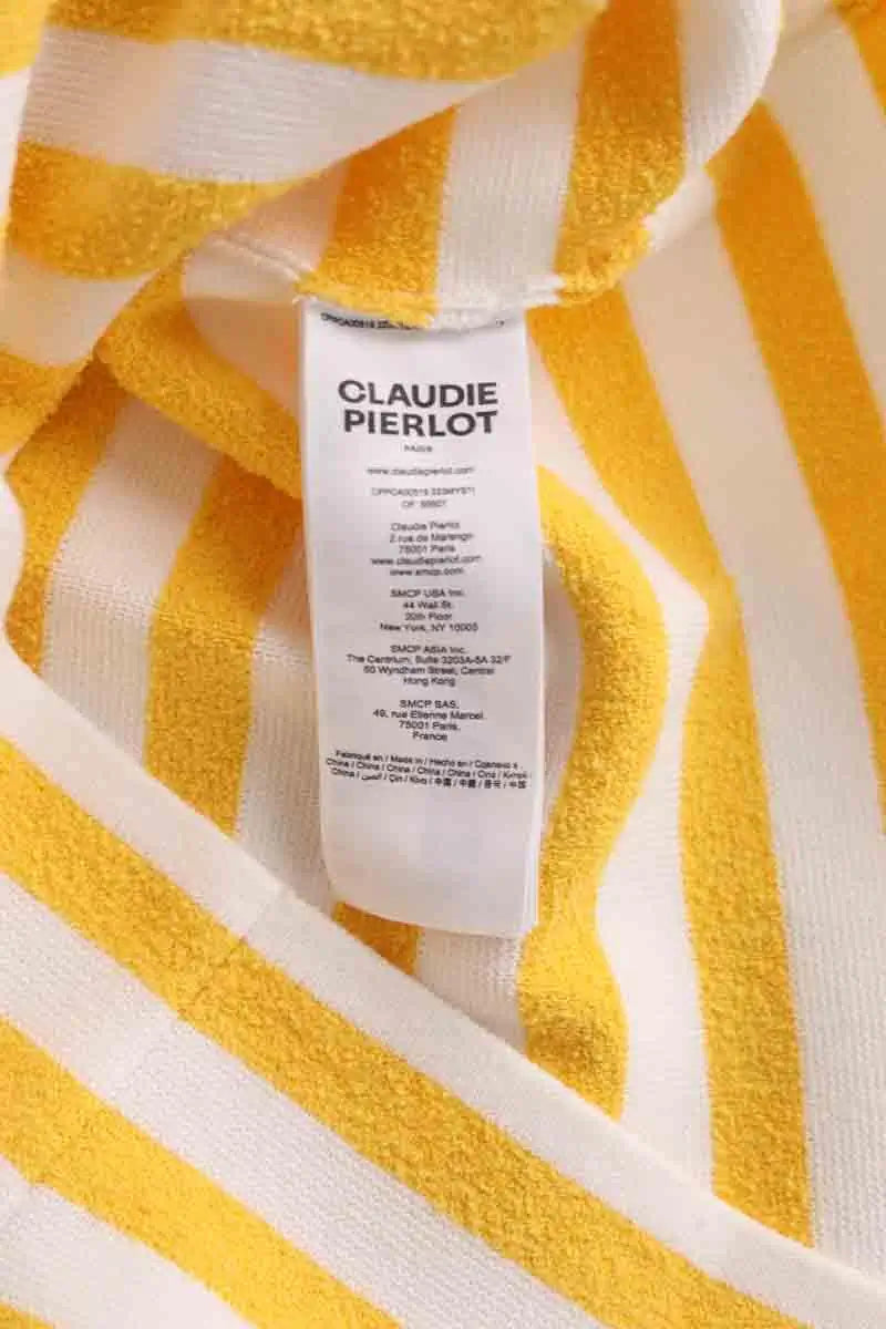 Gilet Claudie Pierlot Jaune en Coton