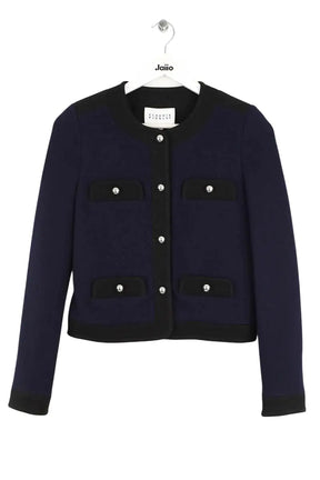 Gilet Claudie Pierlot Verlaine Bleu en Laine, taille S - Seconde Main