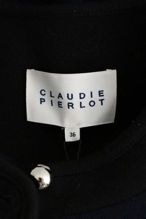 Gilet Claudie Pierlot Verlaine Bleu en Laine