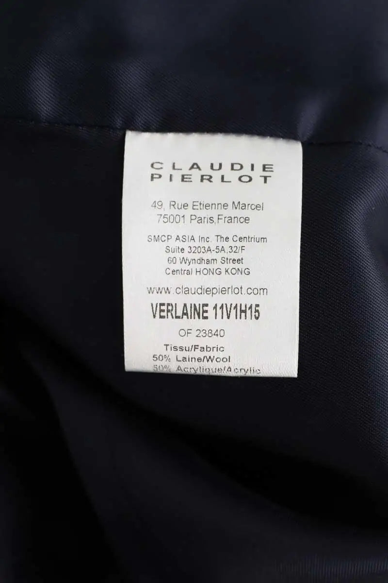 Gilet Claudie Pierlot Verlaine Bleu en Laine