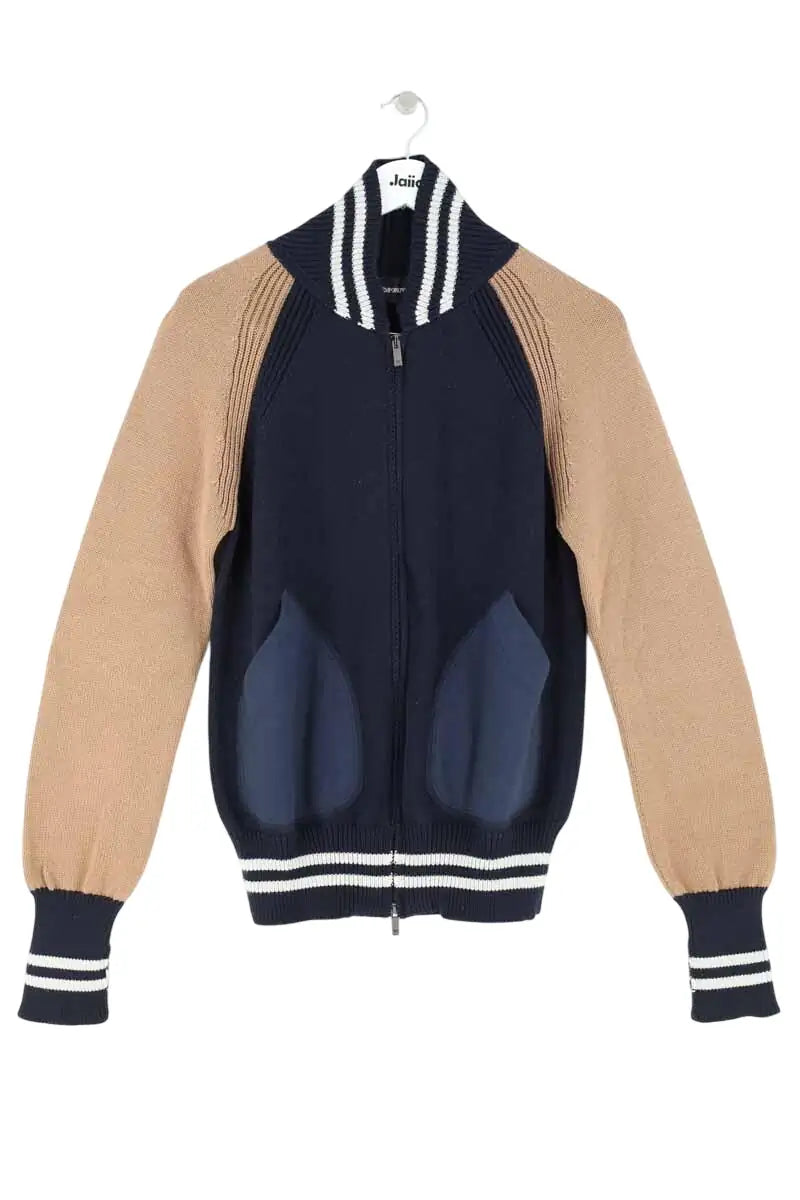 Gilet Emporio Armani Marine en Laine, taille M - Seconde Main
