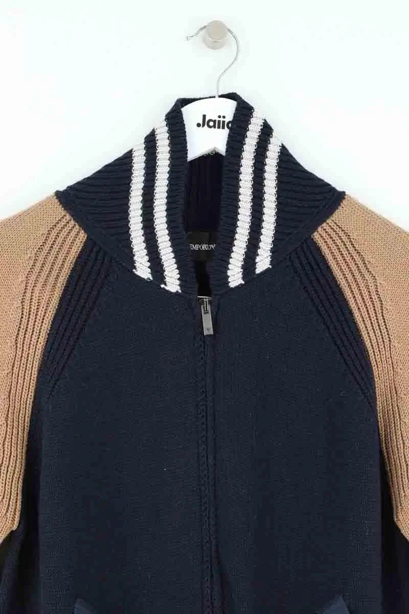 Gilet Emporio Armani Marine en Laine
