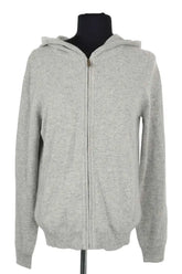 Gilet Eric Bompard Pull à capuche zippé Gris en Cachemire, taille M - Seconde Main
