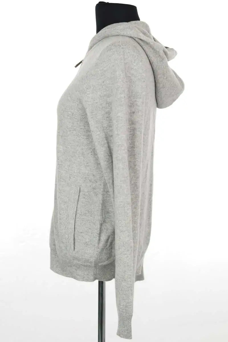 Gilet Eric Bompard Pull à capuche zippé Gris en Cachemire