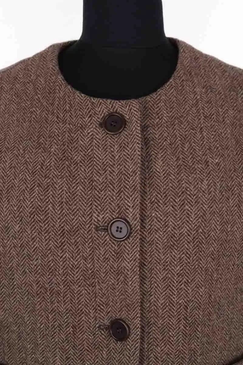 Gilet Gerard Darel Marron en Laine