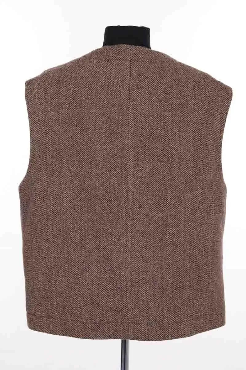 Gilet Gerard Darel Marron en Laine
