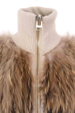 Gilet Hotel Particulier Beige en Fourrure