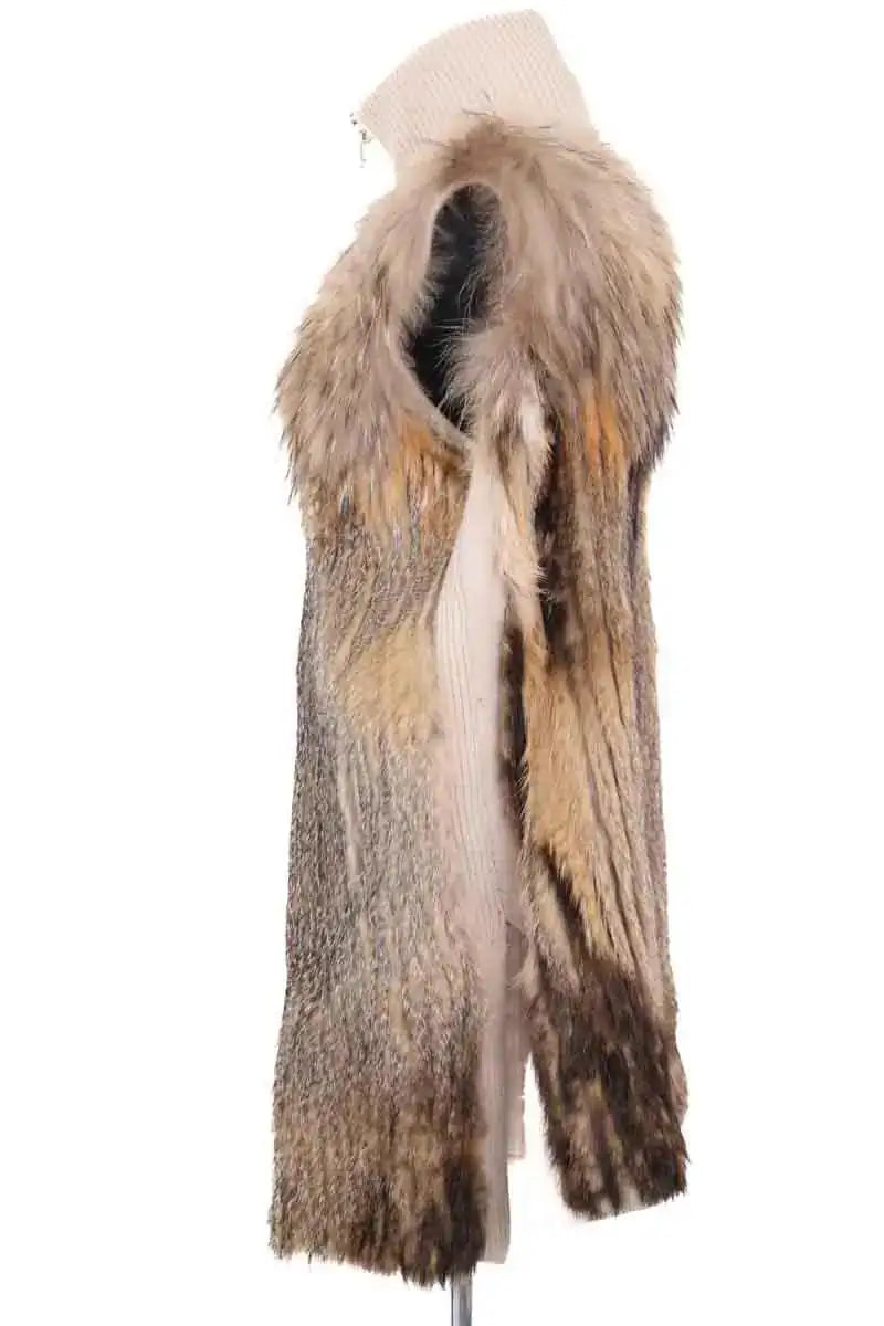 Gilet Hotel Particulier Beige en Fourrure