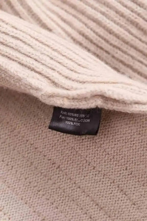 Gilet Hotel Particulier Beige en Fourrure