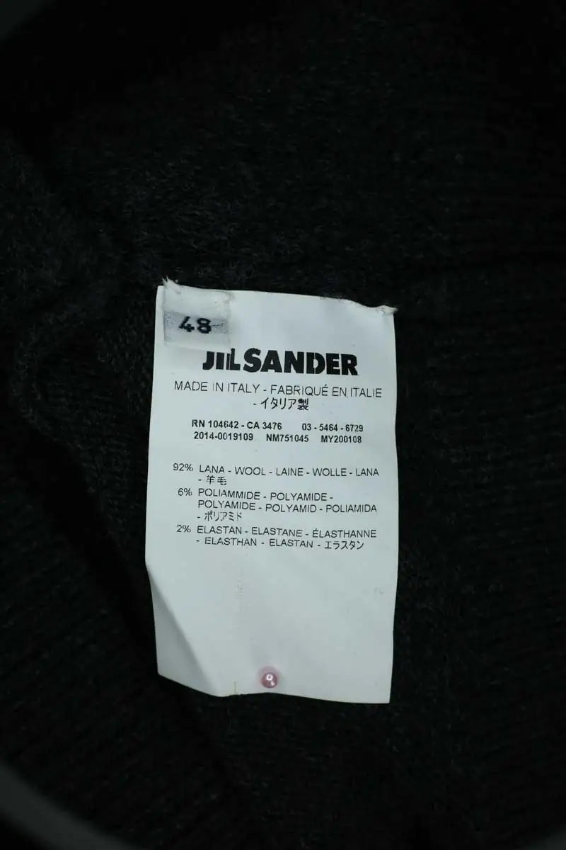 Gilet Jil Sander Anthracite en Laine