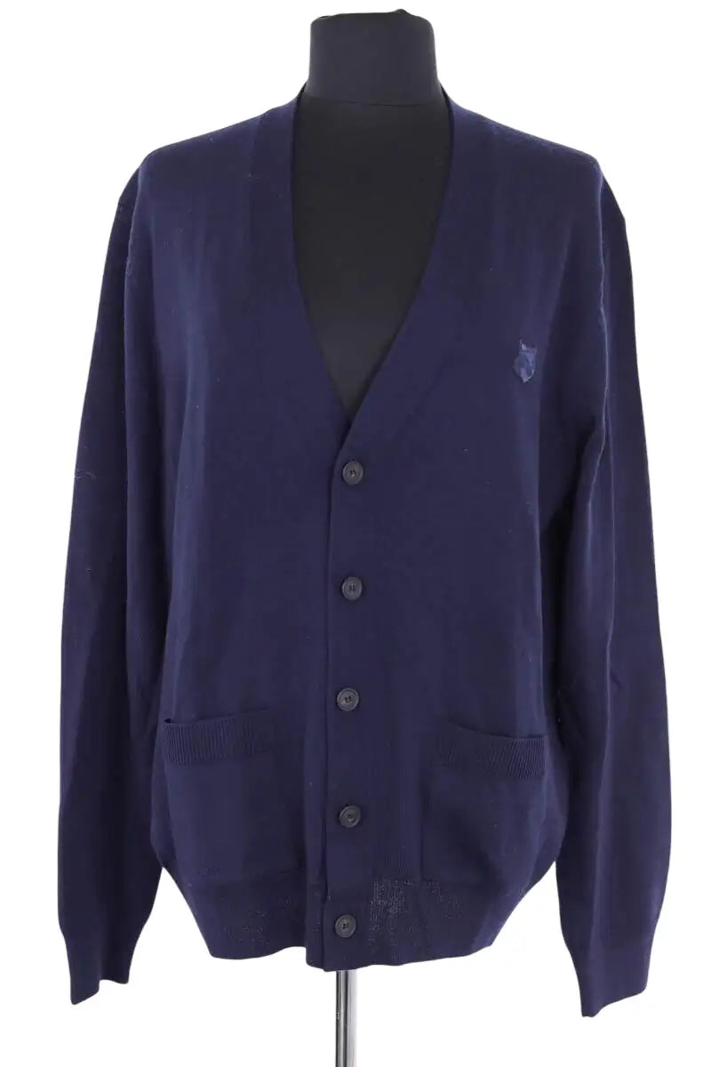 Gilet Kitsuné Marine en Laine, taille L - Seconde Main