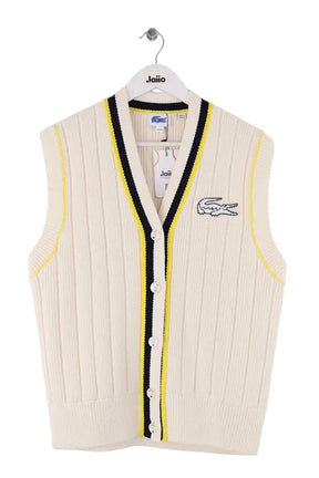 Gilet Lacoste Beige en Synthétique, taille XS - Seconde Main