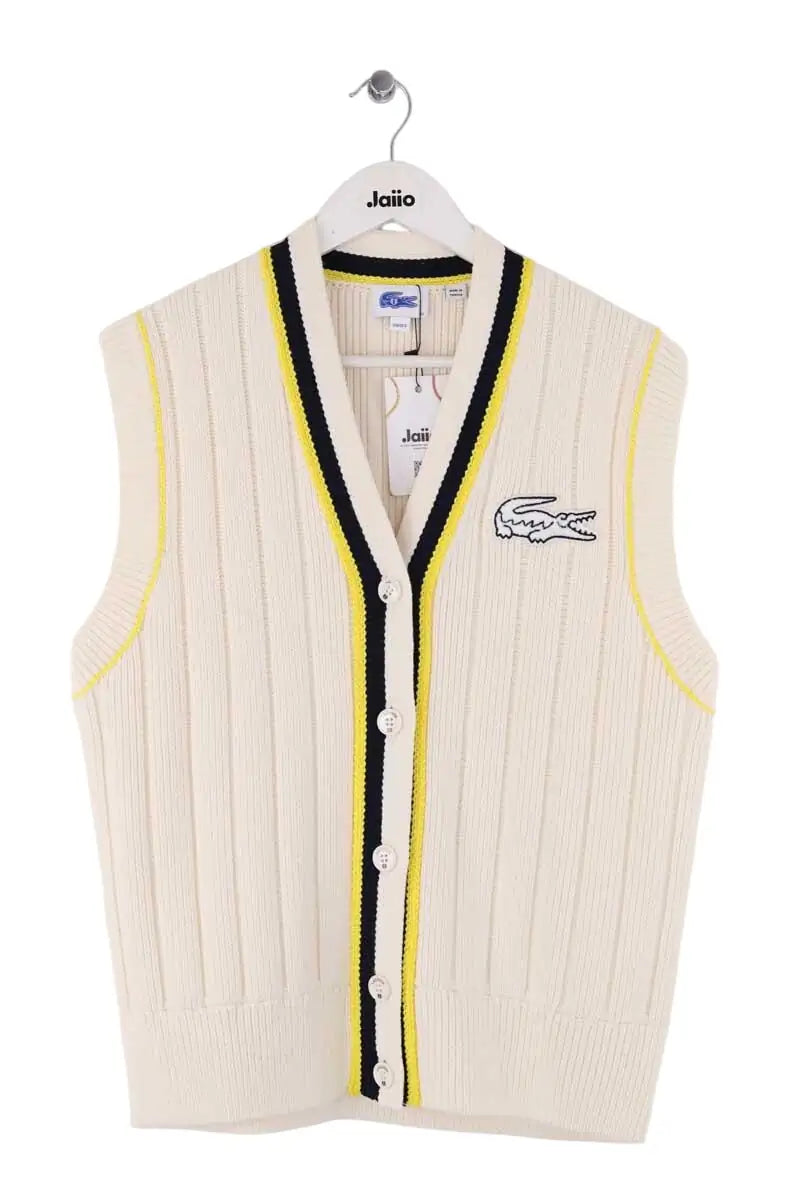Gilet Lacoste Beige en Synthétique, taille XS - Seconde Main