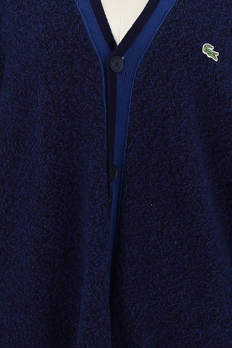 Gilet Lacoste Bleu en Laine