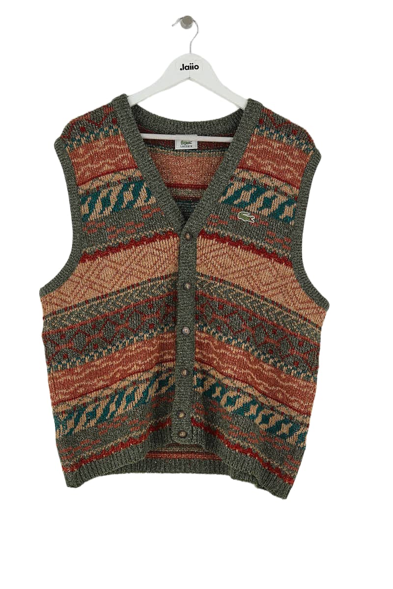 Gilet Lacoste Marron en Viscose, taille XL - Seconde Main