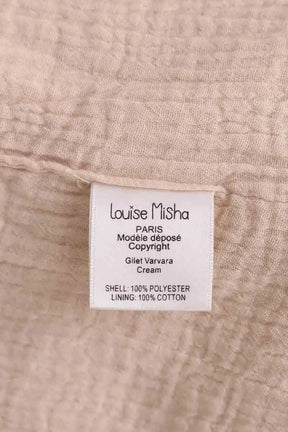 Gilet Louise Misha Varvara Beige en Synthétique