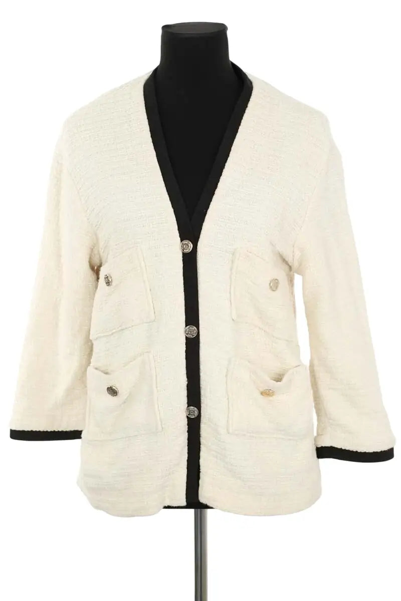 Gilet Maje Beige en Coton, taille M - Seconde Main