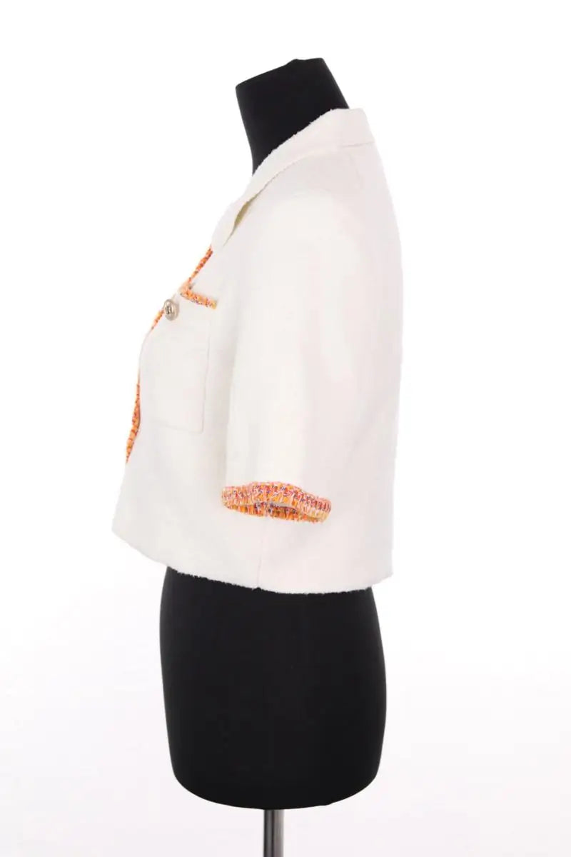 Gilet Maje Blanc en Coton