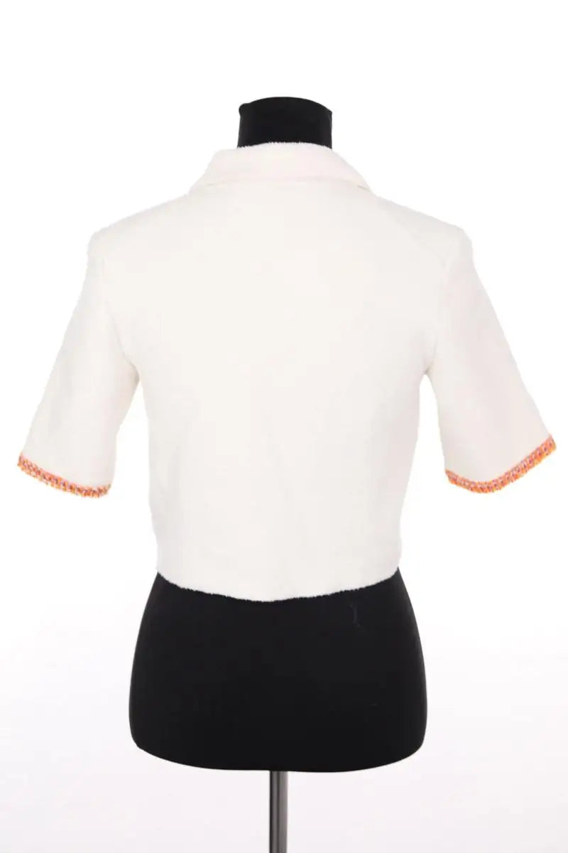 Gilet Maje Blanc en Coton