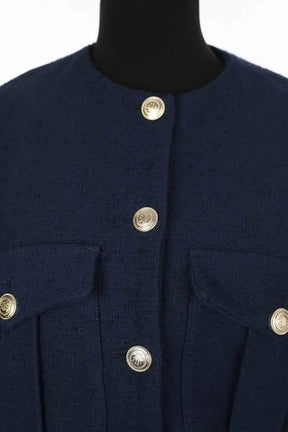 Gilet Maje Bleu en Coton