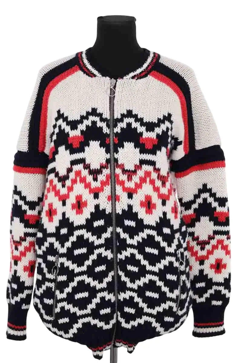 Gilet Maje Marine en Laine, taille TU - Seconde Main