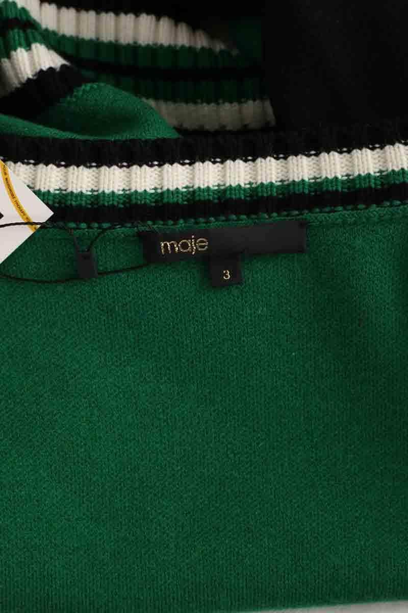 Gilet Maje Vert en Coton