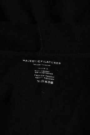 Gilet Majestic Filatures Noir en Viscose