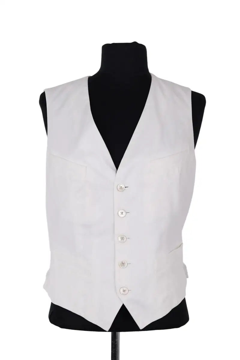 Gilet Ralph Lauren Blanc en Coton, taille L - Seconde Main