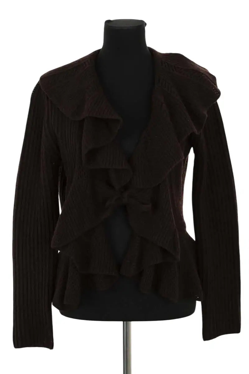 Gilet Rouje Marron en Coton, taille S - Seconde Main