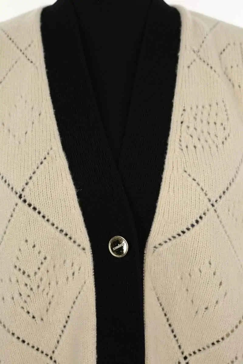 Gilet Sandro Beige en Laine